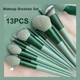 Набор из 13 кистей для макияжа Makeup Brushes set Зеленые - изображение 2