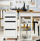 Комод на коліщатках IKEA MICKE 35 x 75 см Білий 902.130.78 - зображення 6