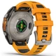 Спортивний годинник GARMIN Fenix 8 47mm AMOLED Sapphire Graphite DLC Titanium with Spark Orange Silicone Band - зображення 12