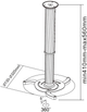 Uchwyt sufitowy Cabletech UCH0102 - obraz 6