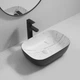 Раковина накладна MIXXUS PREMIUM DIVERSE-0112 MARBLE-BLACK, прямокутна матова, санітарний фарфор - изображение 5