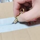 Латунный брелок-подвеска компактный карманный канцелярский нож для коробок на брелоке мужской мини-ножик легкий в виде гермокапсулы TX1298 Silver - изображение 5