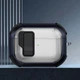 Протиударний захисний чохол Locking Button кейс для навушників Airpods 2 / Airpods Pro Blue - изображение 2