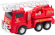 Wóz strażacki LEAN Toys Straż pożarna z ruchomą drabiną oraz światłami i dźwiękami 24788 (5905991058380) - obraz 3