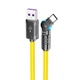 Кабель швидкої зарядки з обертовим конектором Hoco U118 USB-A на USB-C Передача даних 5A 100W Силікон LED-Індикатор 1.2м Yellow - зображення 1