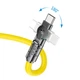 Кабель швидкої зарядки з обертовим конектором Hoco U118 USB-A на USB-C Передача даних 5A 100W Силікон LED-Індикатор 1.2м Yellow - зображення 2