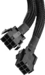 Кабель переходник в оплетке 18 AWG 20 см 2xGPU 6 pin (FEMALE Dual) -> 8 PIN GPU (MALE) PCI-E (6+2) VGA на видеокарту Черный - изображение 11