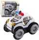Zabawka LEAN Toys Autko policyjne przewrotek z czujnikiem przeszkód i z obrotem 360° oraz ze światłami i dźwiękami Białe 24768 (5905991058182) - obraz 2