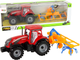 Zabawka LEAN Toys Ciągnik ze zgrabiarką z napędem frykcyjnym Czerwony 14837 (5905515353021) - obraz 2