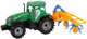 Zabawka LEAN Toys Ciągnik ze zgrabiarką z napędem frykcyjnym Zielony 14840 (5905515353052) - obraz 3
