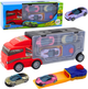 Zabawka LEAN Toys Ciężarówka z garażem i wyrzutnią oraz z 3 autkami Czerwona 24785 (5905991058359) - obraz 2