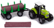 Zabawka LEAN Toys Farma Traktor z przyczepą na bele drewna z dźwiękiem Zielony 11113 (5905214974114) - obraz 4