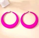 Серьги бижутерия большие акцентные кольца jeweston Малиновые - изображение 3