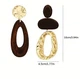 Женские сережки большие асимметричные jewelry коричнево-золотые - изображение 8