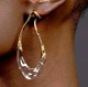 Женские сережки большие Стильные jewelry Золотистые - изображение 6