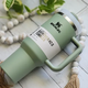Термос термокружка Stanley Quencher H2.0 Tumbler из нержавеющей стали Олива 1,18 л KT6007801 - изображение 2