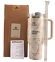 Термос термокружка Stanley Quencher H2.0 Tumbler из нержавеющей стали 1,18 л Cream Marble KT6007808 - изображение 6