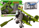 Zestaw zabawek LEAN Toys Samolot awionetka rozkręcany do transportu dinozaurów z klatką Zielony 18703 (5905991018179) - obraz 2