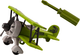 Zestaw zabawek LEAN Toys Samolot awionetka rozkręcany do transportu dinozaurów z klatką Zielony 18703 (5905991018179) - obraz 3