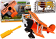 Zestaw zabawek LEAN Toys Samolot awionetka rozkręcany do transportu zwierząt z klatką lewem Pomarańczowy 18704 (5905991018186) - obraz 2