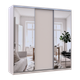 Шкаф купе Doros Сити Лайт Кашемир 1 ДСП / 2 зеркала 225х60х225 (80736380) - изображение 3