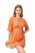 Пляжная женская легкая туника из сеточки 86-395с One size(L-XL) Оранжевая (2000002707011) - изображение 5