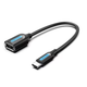 Кабель-адаптер OTG Vention USB-C (M) USB-A (F) OTG 0.15 м ПВХ Black (CCSBB) - изображение 1