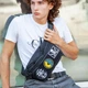 Сумка бананка Cordura 1000D (мужской мессенджер/слинг) патч-панель черная (94023903819793) - изображение 3