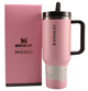 Термос термокружка Stanley Quencher ProTour Flip Straw Tumbler из нержавеющей стали 1,18 л Messi GOAT Pink KT6007869 - изображение 1