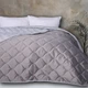 Набор покрывало MirSon Евро 200x220 см + Наволочки №5051 Velor charm Light Gray 50x70 см 2 шт Велюр + Микрофибра (2200008376826) - изображение 6