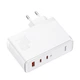 Сетевое зарядное устройство Baseus GaN5 Pro 3 порта, USB + Type-C 140W Белый (CCGP100202) - изображение 3