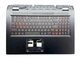 Верхняя часть корпуса с клавиатурой (топкейс) для ноутбука Acer Nitro 5 AN517-42, AN517-43, AN517-55 с GPU RTX3050/3050TI - изображение 1