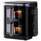 Фритюрница воздушная iHunt Bro Air Fryer 11L Dual Stack двухзонная с горячим воздухом, объем 11 литров, 10 программ приготовления, сенсорная панель, 2800Вт - изображение 2
