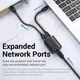 Разветвитель витой пары Vention RJ45 до 100 мб/сек, черный (IPTB0) - изображение 3