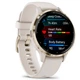 Спортивний годинник GARMIN Venu 3s Soft Gold Stainless Steel Bezel with Ivory Case and Silicone Band - зображення 5