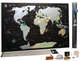 Скретч-карта мира «My map, black silver edition» - изображение 1