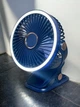 Портативный настольный поворотный USB вентилятор Multifunctional Clamp Fan F2 4078 с LED-подсветкой и прищепкой Синий - изображение 5