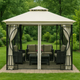 Moskitiera do pawilonu ogrodowego 3x3 m ModernHome by Multistore (1701-N3X3-BEIGE) - obraz 3