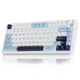 Бездротова клавіатура AULA F75 RGB Reaper 75% USB BT 2.4 White-Blue - зображення 2