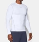 Компрессионная футболка Under Armour ColdGear® Armour Compression Crew Long Sleeve White (1265650-100-M) - изображение 2