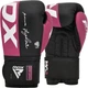 Боксерские перчатки RDX F4 Boxing Gloves Hook & Loop Pink Black (BGR-F4P-10OZ ) - изображение 1