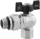 Кран-американка кульовий кутовий Kroner 1/2" ВН PN40 "метелик" нікельований (CV033223) - зображення 1