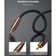 Цифровий коаксіальний кабель Ugreen AV155 RCA to RCA Coaxial PRO Cable Braided, 1 m Gray 70684 - зображення 3