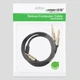 Аналоговий кабель Ugreen AV126 3.5 mm TRS to 2 x 6.3 mm TS, 2 m Gray 10615 - зображення 4