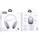 Бездротові навушники Hoco W65 Happy до 45 годин роботи BT5.4 HI-FI Audio магнітні амбушюри срібний - зображення 4