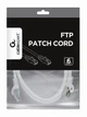 Патч-корд FTP Cablexpert (PP6-1M/W) cat.6, литий, 50u штекер із засувкою, 1м, білий - зображення 2