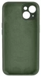 Чохол Silicone Premium case з захистом камери для iPhone 13 Full Camera Protective dark olive 9700 - изображение 2