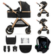 Универсальная коляска 3 в 1 Kinderkraft Esme Pure Black (KSESME00BLK3000) - изображение 1
