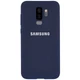 Чехол-накладка Silicone case для Samsung S9 Plus (28) Dark blue темно синий - изображение 3