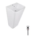 Комплект Qtap Tern: Раковина напольная моноблок 440х380х830 мм White + Донный клапан PU02O - изображение 1